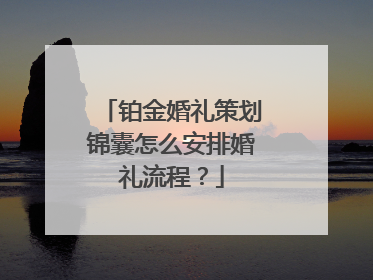铂金婚礼策划锦囊怎么安排婚礼流程？