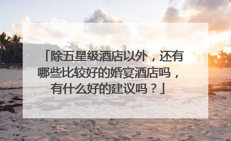 除五星级酒店以外，还有哪些比较好的婚宴酒店吗，有什么好的建议吗？
