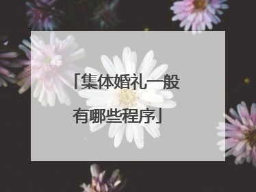 集体婚礼一般有哪些程序