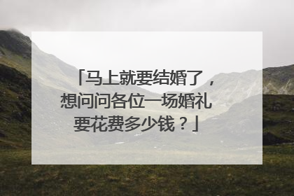 马上就要结婚了,想问问各位一场婚礼要花费多少钱?
