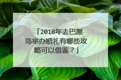 2018年去巴厘岛举办婚礼有哪些攻略可以借鉴?
