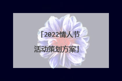 2022情人节活动策划方案