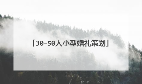 30-50人小型婚礼策划