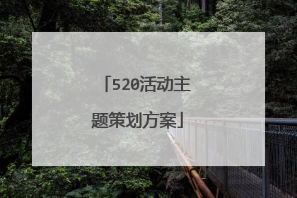 520活动主题策划方案